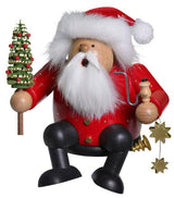 German Incense Smoker KWO Santa Claus Sitting Handmade Wood