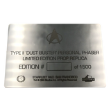 Star Trek Dust Buster Phaser Type 2 Prop Replica Factory Entertainment LE