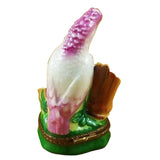 Rochard Limoges Cockatoo Pink Crested Trinket Box