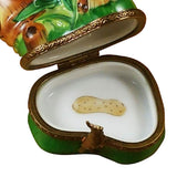 Rochard Limoges Cockatoo Pink Crested Trinket Box
