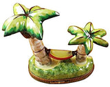 Rochard Limoges Palm Tree with Hammock Trinket Box