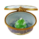 Rochard Limoges Christmas Santa in Sleigh Trinket Box