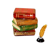Rochard Limoges Shakespeare Stack of Books w/ Inkwell Trinket Box