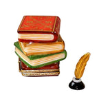 Rochard Limoges Shakespeare Stack of Books w/ Inkwell Trinket Box