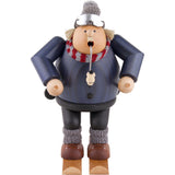 German Incense Smoker KWO Downhill Skier Handmade Wood