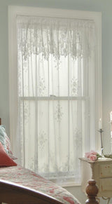 Heritage Lace Tea Rose Panel 60x63 White or Ecru