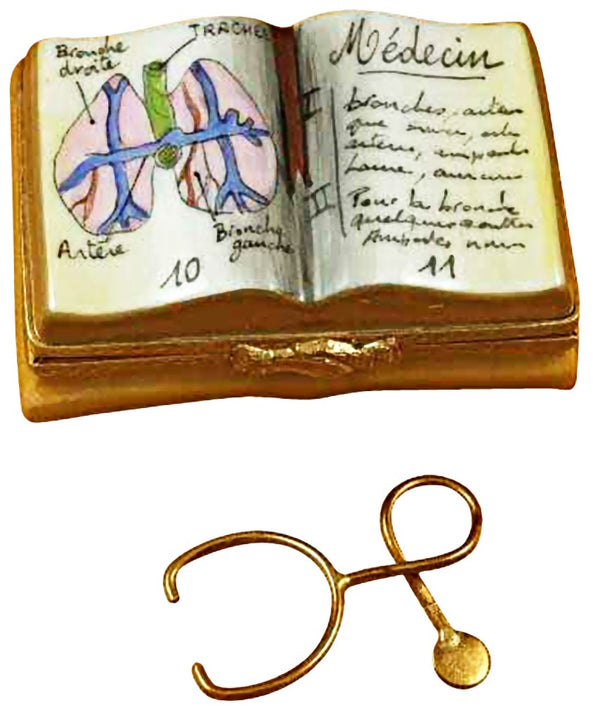 Rochard Limoges Medicine book with Stethoscope