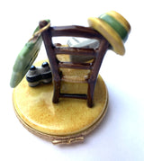 Rochard Limoges Safari Photographer Chair with Hat and Camera