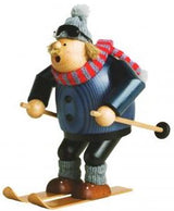 German Incense Smoker KWO Downhill Skier Handmade Wood