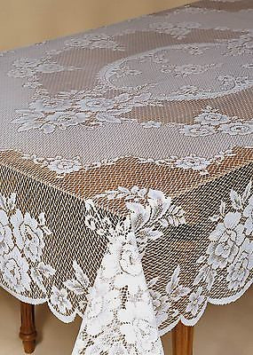 Heritage Lace Victorian Rose Tablecloth 60 x 108 Ecru