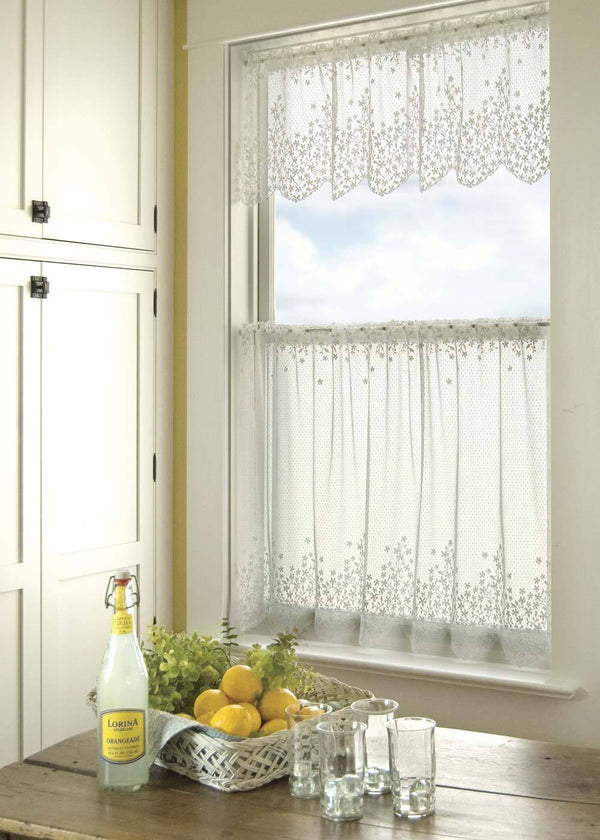 Heritage Lace Blossom Valance 42x15 White