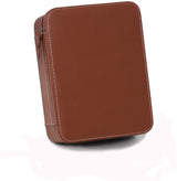 Bey-Berk 4 Watch and Accessory Case Brown Leather