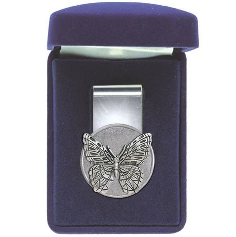 Butterfly Money Clip Solid Pewter w/Gift Box
