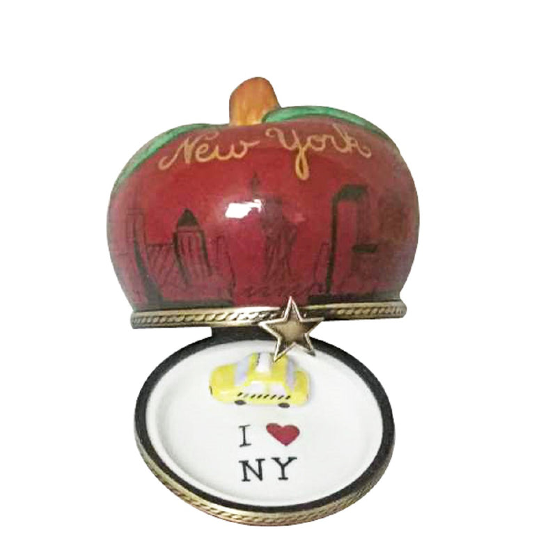 Rochard Limoges I Love New York Apple Trinket Box