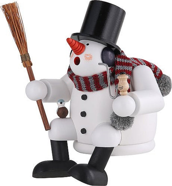 German Incense Smoker KWO Christmas Snowman Handmade Wood