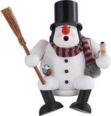 German Incense Smoker KWO Christmas Snowman Handmade Wood