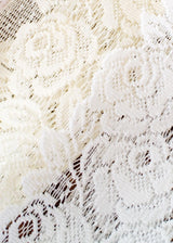 Heritage Lace Tea Rose Panel 60x63 White or Ecru