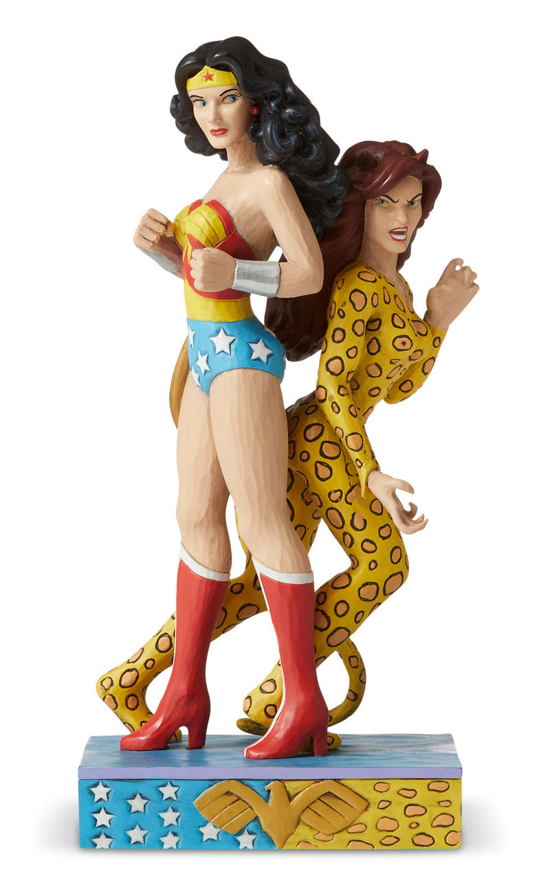 Wonder Woman vs Cheetah DC Comics Figurine Jim Shore Enesco 8.5"